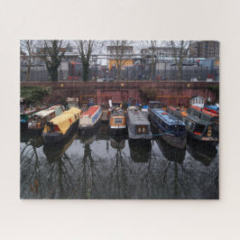 Moored Narrowboot Reflection Little Venice London Legpuzzel