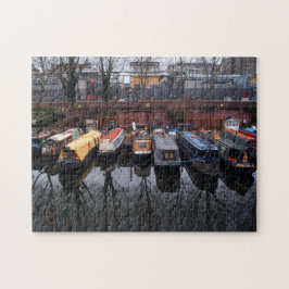 Moored Narrowboot Reflection Little Venice London Legpuzzel