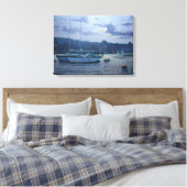 Moored yachts late namiddag canvas afdruk (Insitu (Slaapkamer))