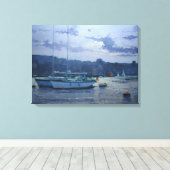Moored yachts late namiddag canvas afdruk (Insitu (Houten vloer))