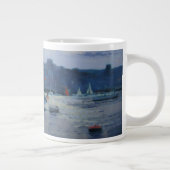 Moored yachts late namiddag grote koffiekop (Rechts)