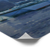 Moored yachts late namiddag poster (Hoek)