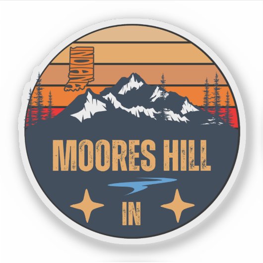 Moores Hill, Indiana Sticker (Voorkant)
