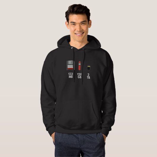 Mooresches Law Disc USB Stick Memory Kaart Hoodie (Voorkant volledig)