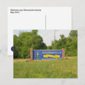 Mooresville Indiana Briefkaart (Voorkant / Achterkant)