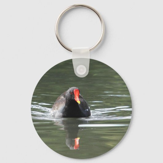 Moorhen en Reflectie Sleutelhanger (Voorkant)