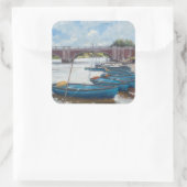 Moorings te Hampton Court 2011 Vierkante Sticker (Tas)