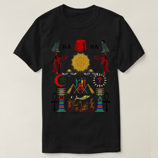 Moorish American Custodian of Egyptian Mystery Sys T-shirt (Design voorkant)