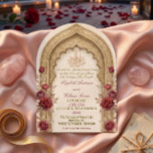 Moorish Arch Bismillah Calligraphy Nikkah Kaart
