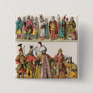 Moorish en Turks Dress Vierkante Button 5,1 Cm