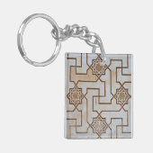 Moorish Geometric Pattern Sleutelhanger (Voorkant Links)
