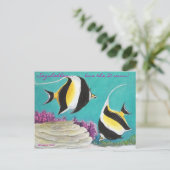 Moorish Idol Briefkaart (Staand voorkant)
