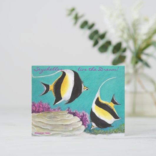 Moorish Idol Briefkaart (Staand voorkant)