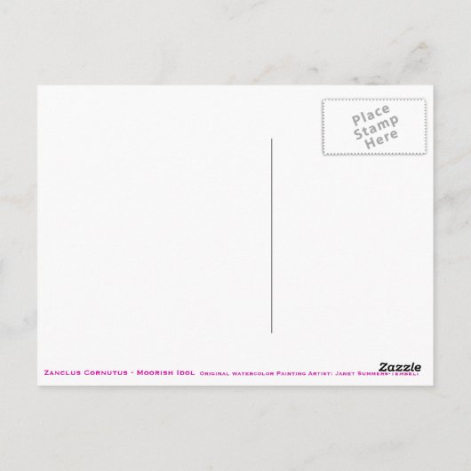 Moorish Idol Briefkaart (Achterkant)