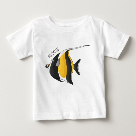 Moorish idol fish cartoon illustration (Voorkant)
