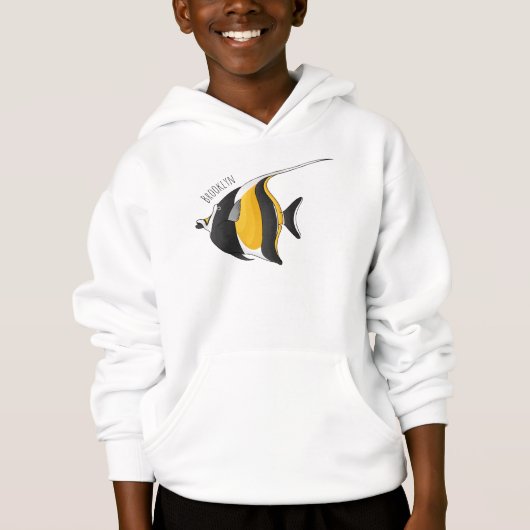 Moorish idol fish cartoon illustration (Voorkant)