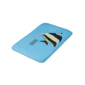 Moorish idol fish cartoon illustration badmat (Gekanteld)