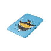 Moorish idol fish cartoon illustration badmat (Gekanteld)