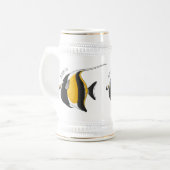 Moorish idol fish cartoon illustration bierpul (Voorkant links)
