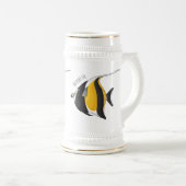 Moorish idol fish cartoon illustration bierpul (Voorkant rechts)