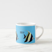 Moorish idol fish cartoon illustration espresso kop (Rechts)