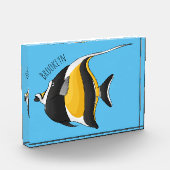 Moorish idol fish cartoon illustration fotoblokken (Links)