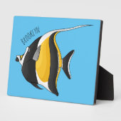 Moorish idol fish cartoon illustration fotoplaat (Zijkant)