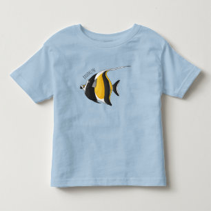 Moorish idol fish cartoon illustration kinder shirts