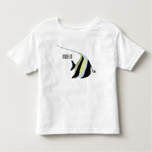 Moorish idol fish cartoon illustration kinder shirts