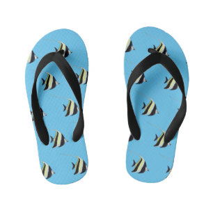Moorish idol fish cartoon illustration kinder teenslippers