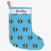 Moorish idol fish cartoon illustration kleine kerstsok (Voorkant)