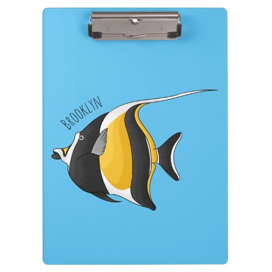 Moorish idol fish cartoon illustration  klembord (Voorkant)