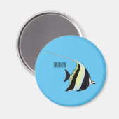 Moorish idol fish cartoon illustration magneet (Voorkant / Achterkant)