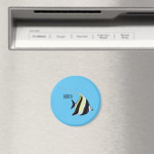 Moorish idol fish cartoon illustration magneet (Insitu (Vaatwasser))