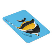 Moorish idol fish cartoon illustration magneet (Rechterzijde)