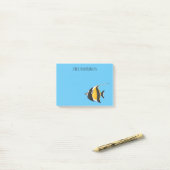 Moorish idol fish cartoon illustration post-it® notes (Op bureau)