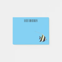 Moorish idol fish cartoon illustration