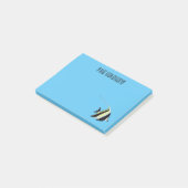 Moorish idol fish cartoon illustration post-it® notes (Schuin)