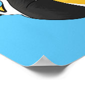 Moorish idol fish cartoon illustration poster (Hoek)