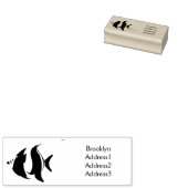 Moorish idol fish cartoon illustration rubberstempel (Gestempeld)