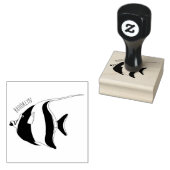 Moorish idol fish cartoon illustration rubberstempel (Gestempeld)