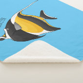 Moorish idol fish cartoon illustration sherpa deken (3/4)