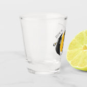 Moorish idol fish cartoon illustration shot glas (Links)