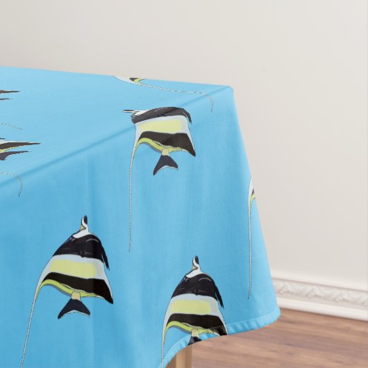 Moorish idol fish cartoon illustration tafelkleed (Voorbeeld)