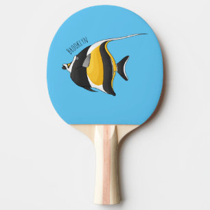 Moorish idol fish cartoon illustration tafeltennisbatje