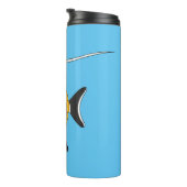 Moorish idol fish cartoon illustration  thermosbeker (Geroteerd rechts)