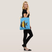Moorish idol fish cartoon illustration tote bag (Op model)