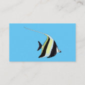 Moorish idol fish cartoon illustration visitekaartje (Achterkant)
