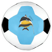Moorish idol fish cartoon illustration voetbal (Gedraaid)