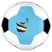 Moorish idol fish cartoon illustration voetbal (Gedraaid)